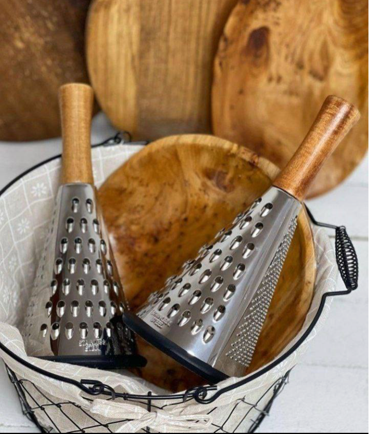 رنده هرمی دسته بامبو بزرگ