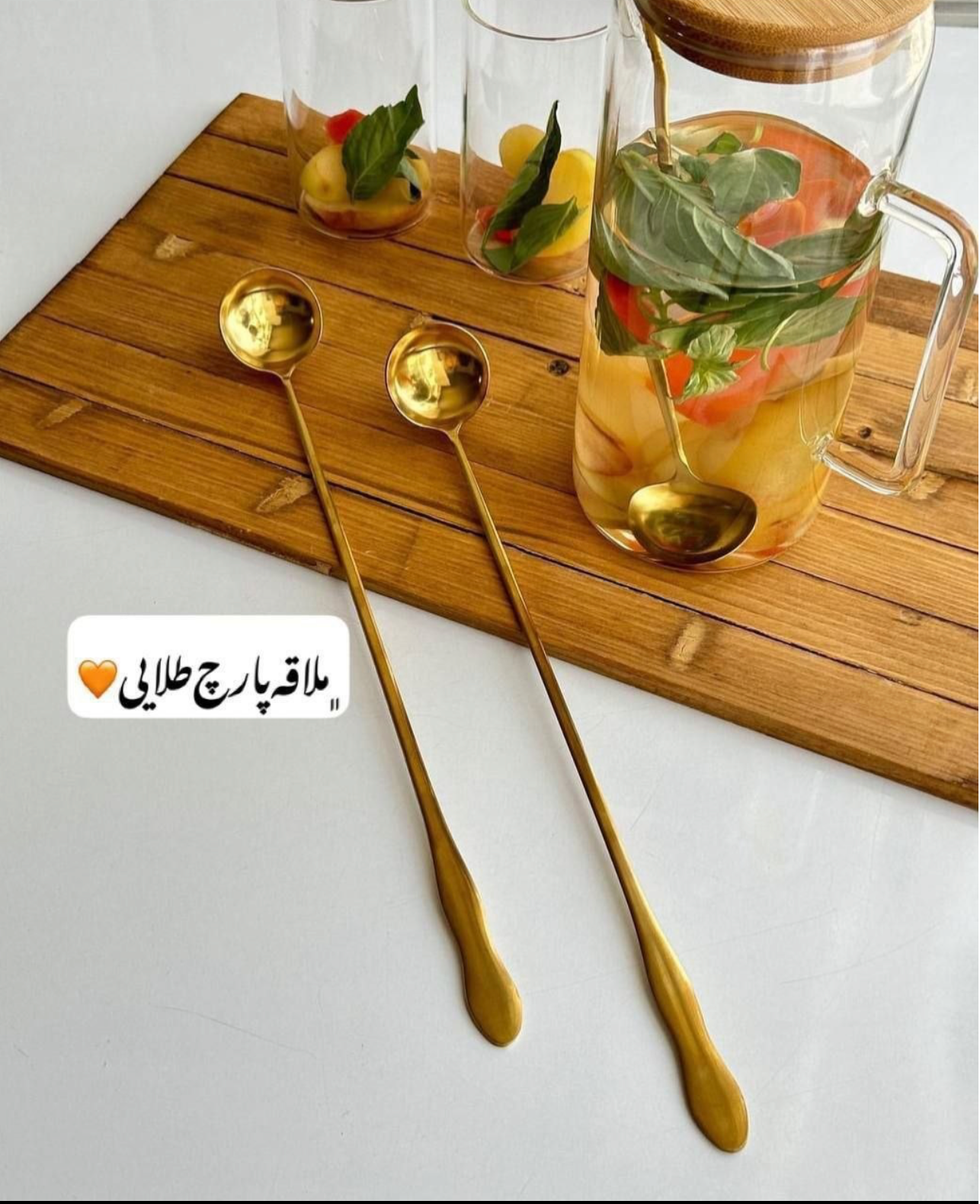 ملاقه شربت پارچ طلایی سایز بزرگ
