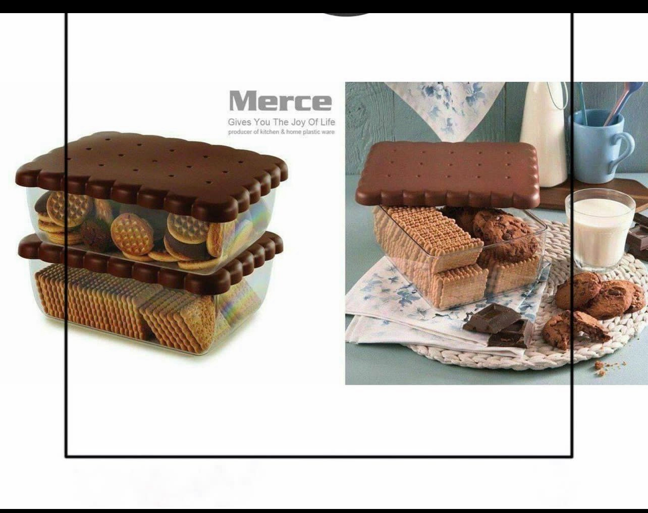 ظرف اکرولیک طرح بیسکویت